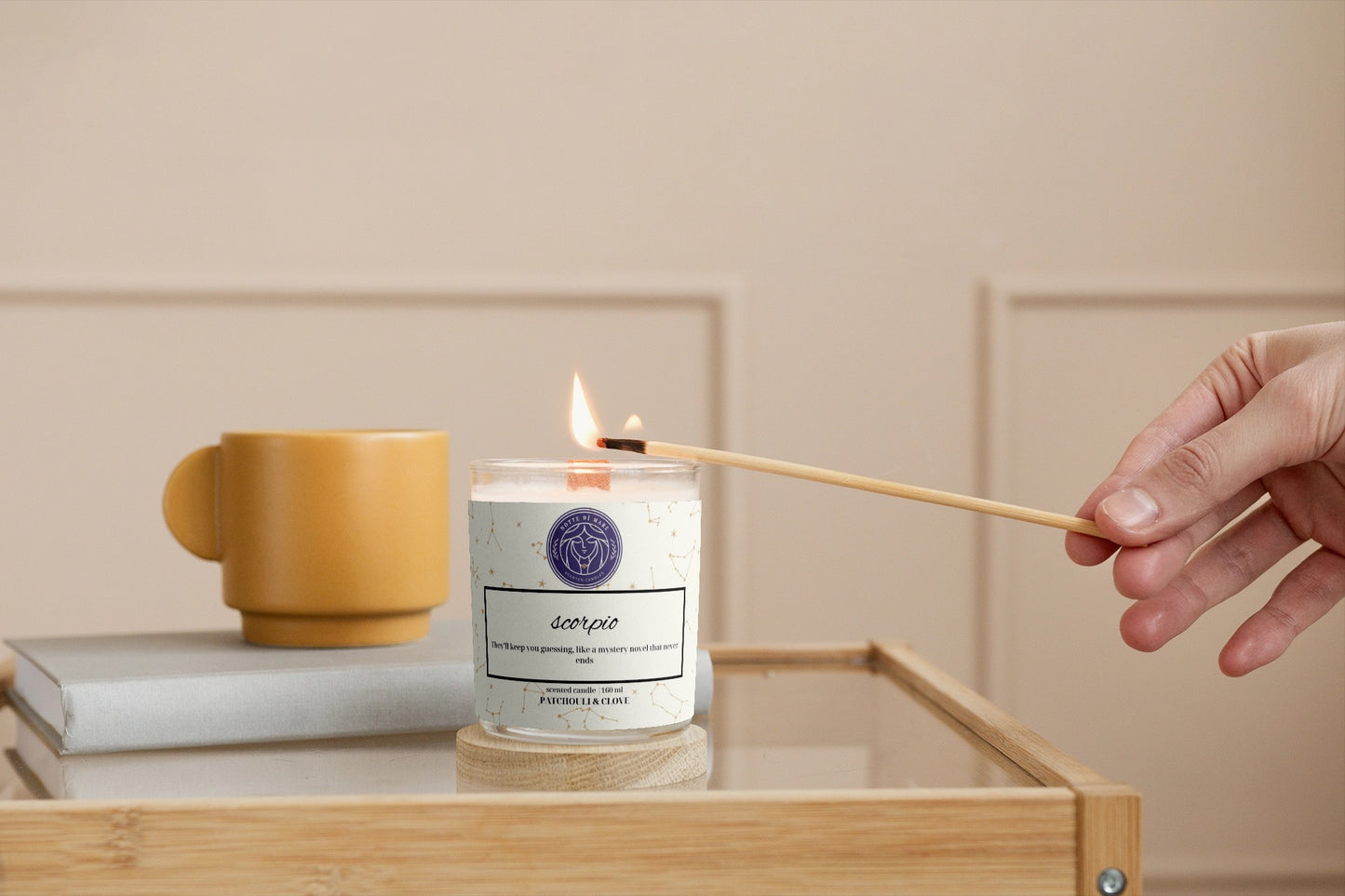 Scorpio theme scented candle