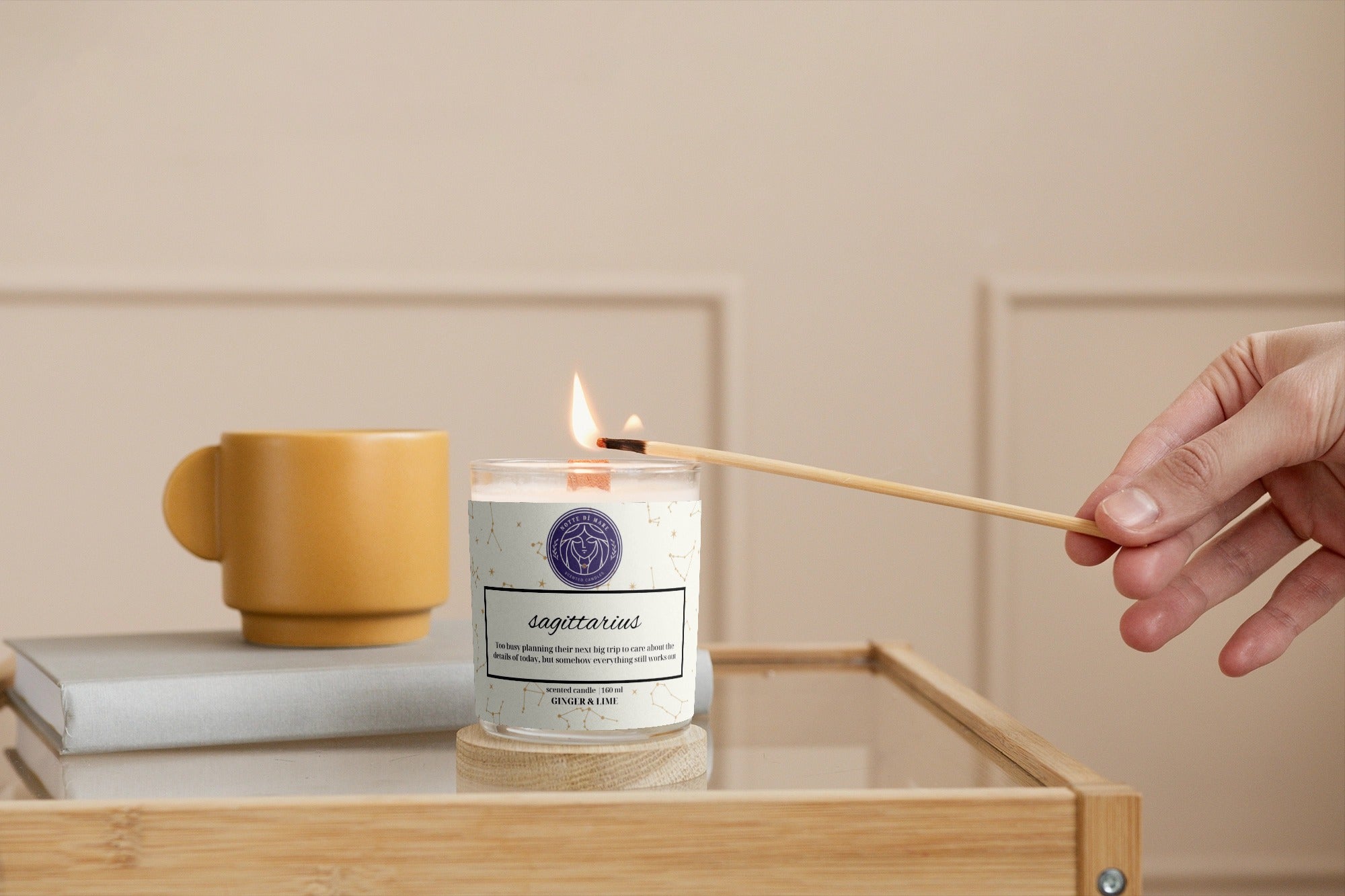 Sagittarius theme scented candle – NOTTE di MARE