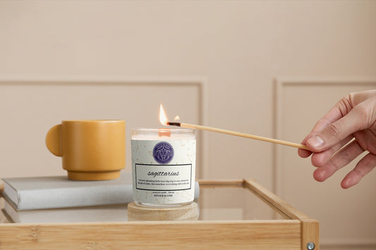 Sagittarius theme scented candle