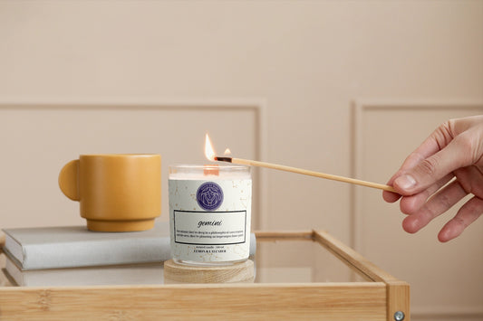 Gemini theme scented candle