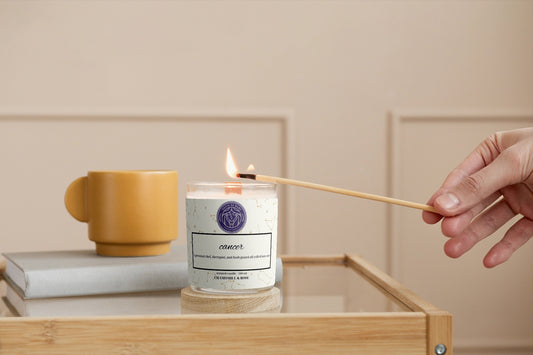 Cancer theme scented candle